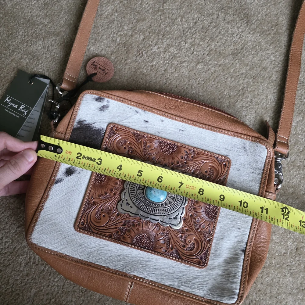 Myra Bags Leather and Cowhide Crossbody Nwt - Picture 4 of 6